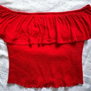 Abercrombie and Fitch crop top with ruffle